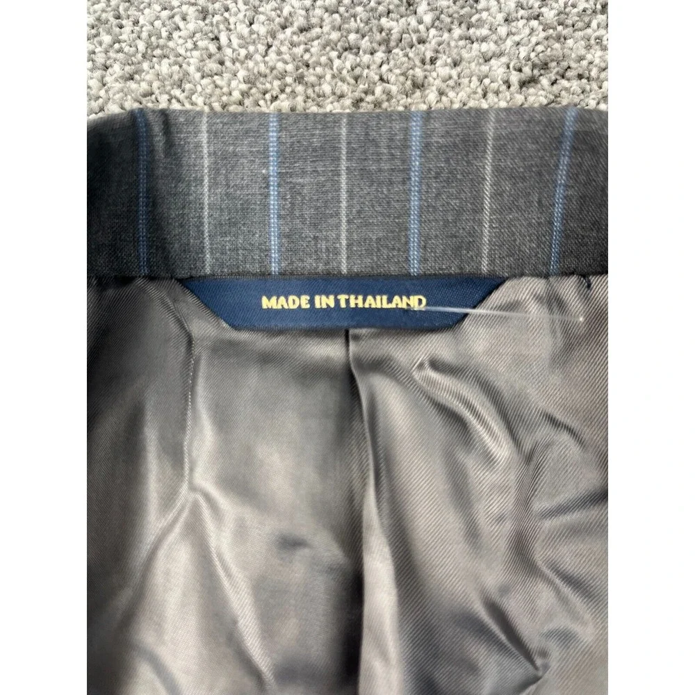 Brooks Brothers Suit 38 Regular Regent Fit Explorer Blazer Stripe‎ Gray Blue NWT